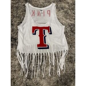 Women's Victoria's‎ Secret PINK 5th & Ocean Texas Rangers Tank Top - Large